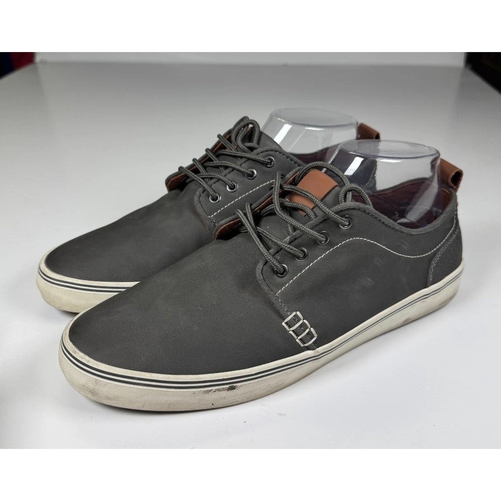 Goodfellow & Co Elliot Mens 9 Sneaker Gray Leather Low Top Lace Up Casual Shoes